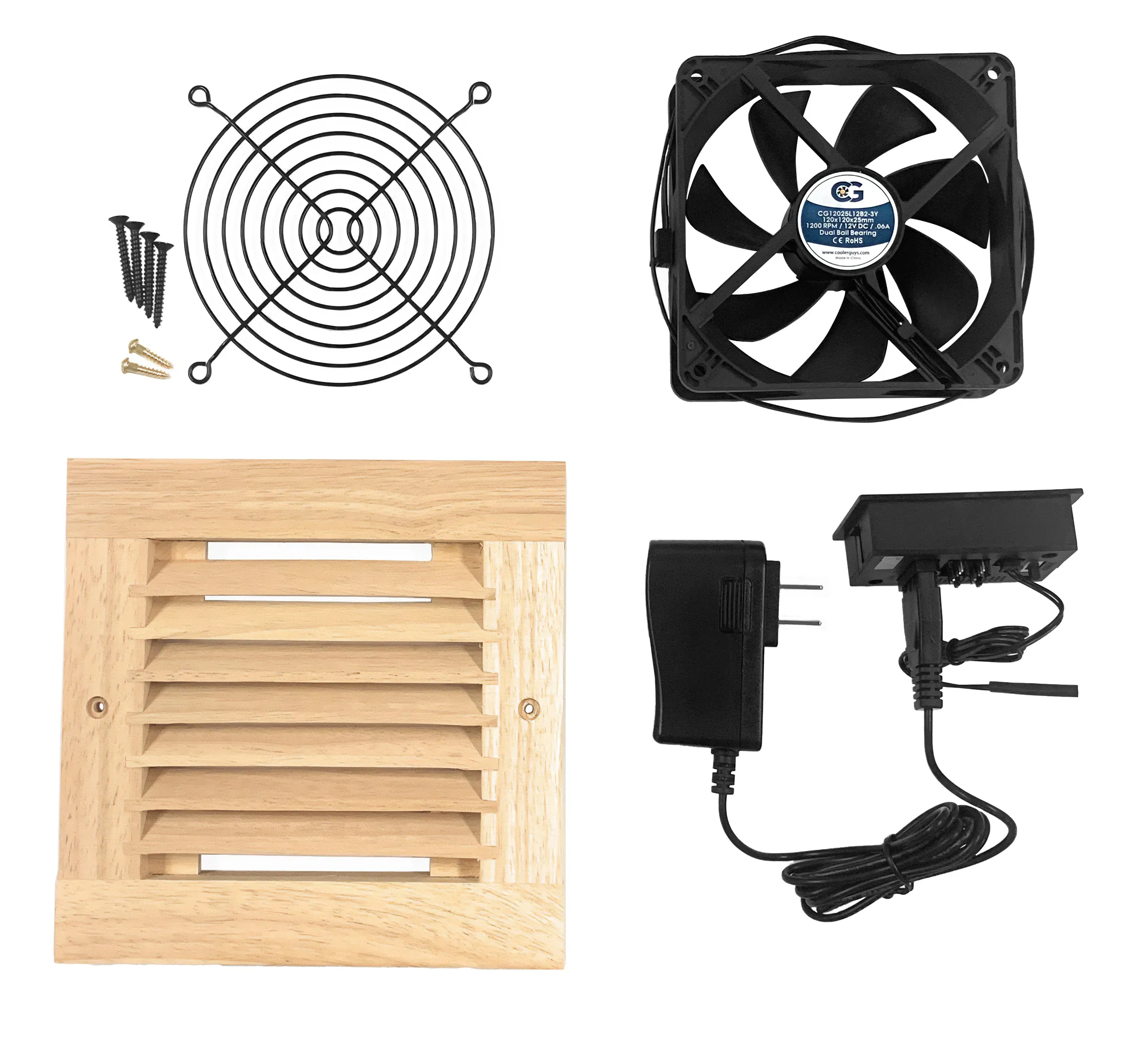 Coolerguys Single 120mm Fan Cooling Kit with Thermal Controller