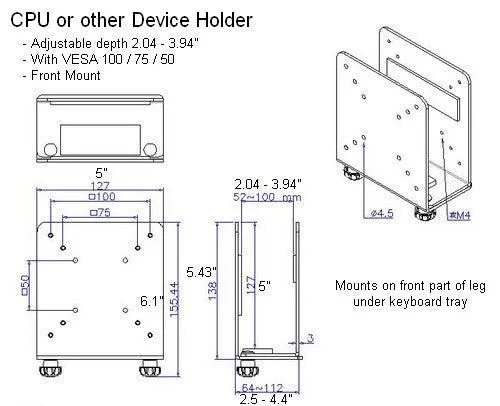 DMED1-C Sit to Stand Mobile Medical Computer Cart lockable Laptop Drawer, Monitor Stand & Keyboard Shelf