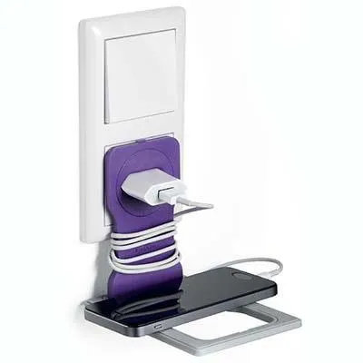 Durable Varicolor Smart Office Phone Holder Grey/Purple