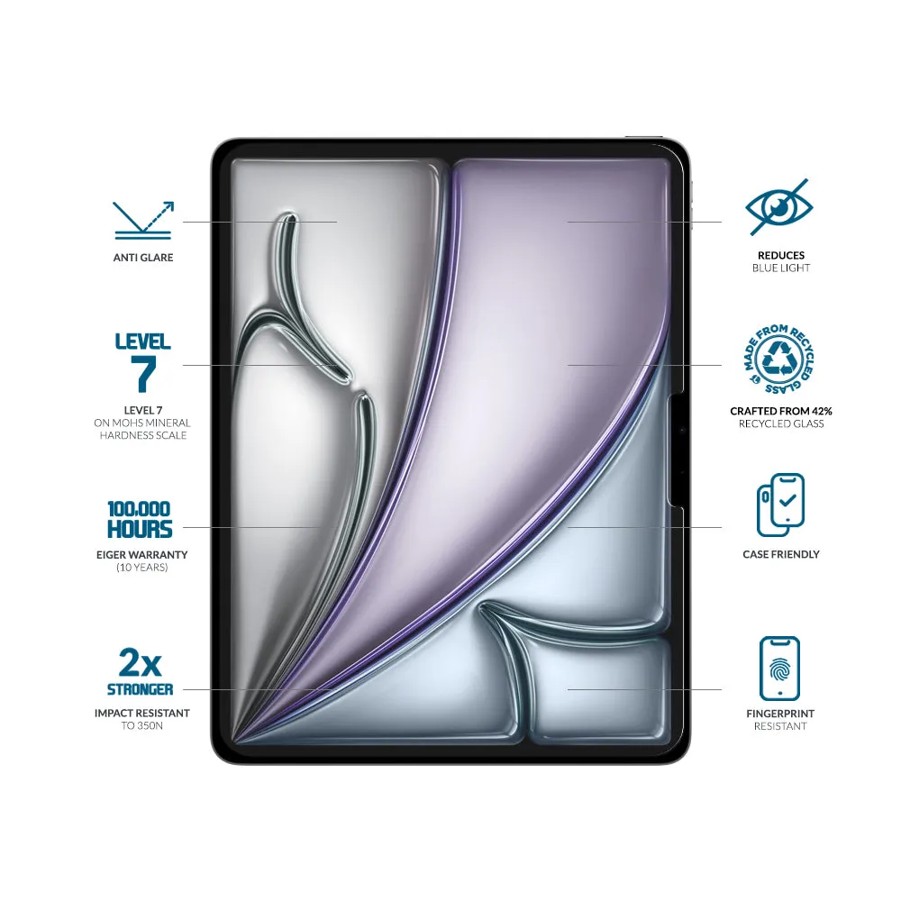 Eiger Mountain Blue Tablet Screen Protector for iPad Air 11 (2024)