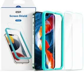 ESR Shield 2 Pack Tempered Glass Screen Protector for iPhone 13 Series