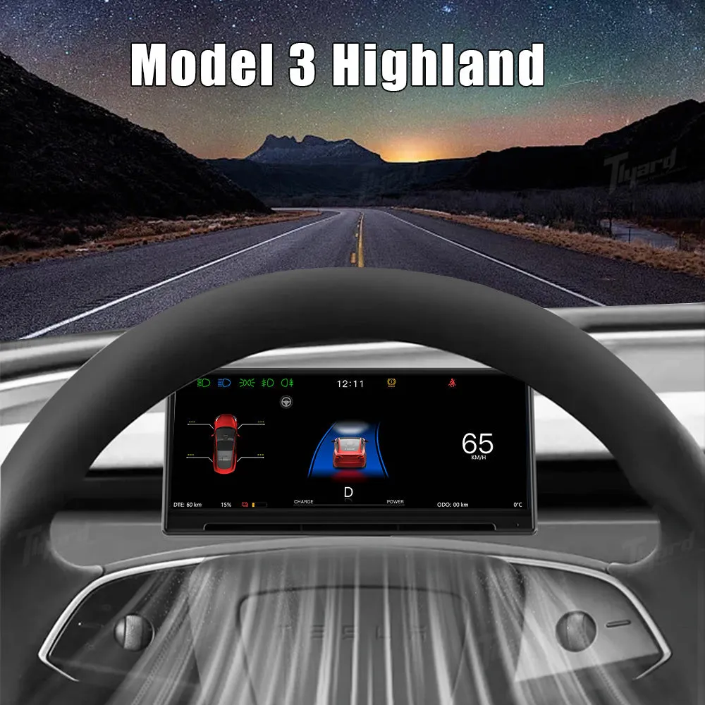 F9 9 Inches Touch Instrument Cluster CarPlay For Model 3 & Y Highland