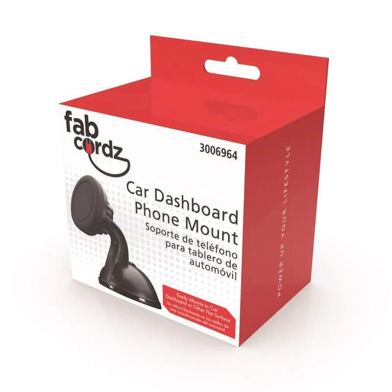 Fabcordz Black Dashboard Magnetic Phone Holder For All Mobile Devices