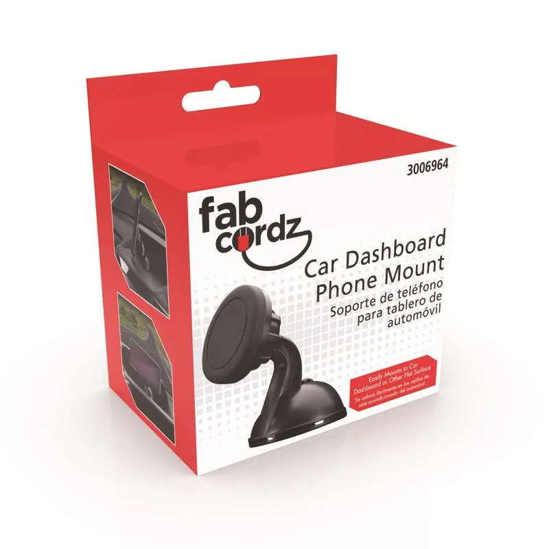 Fabcordz Black Dashboard Magnetic Phone Holder For All Mobile Devices