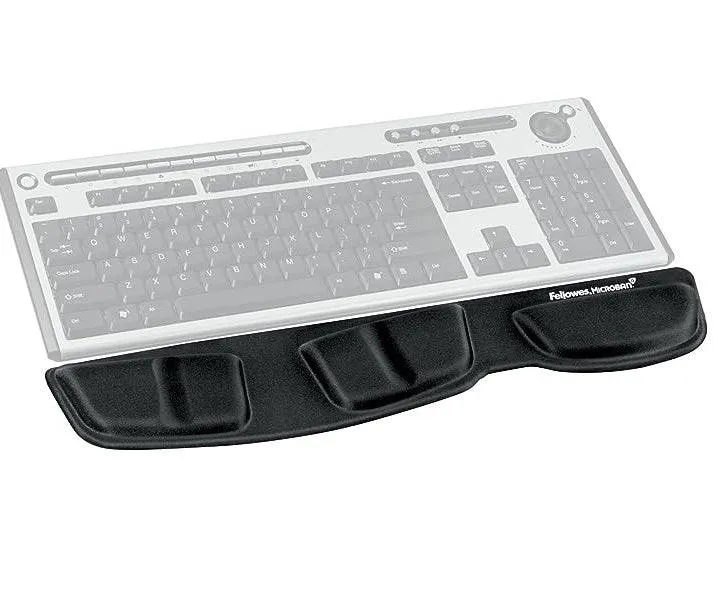 Fellowes Keyboard Palm Support Gel Wrist Rest Black