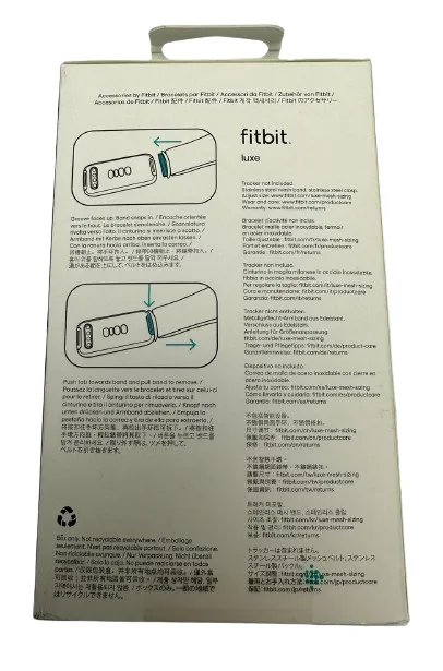 Fibit SS Mesh Platinum Watch Band