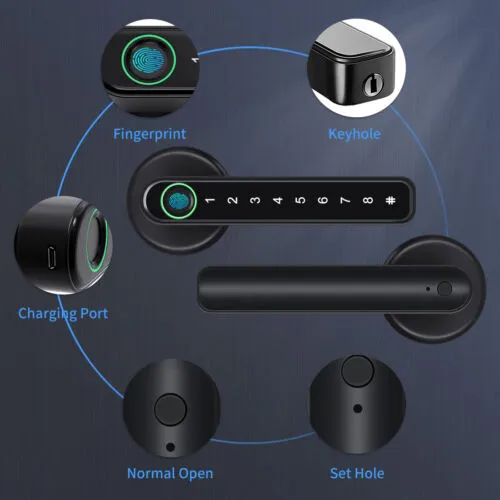 Fingerprint Smart Door Lock - Mobile App Remote Control Door Lock with Fingerprint