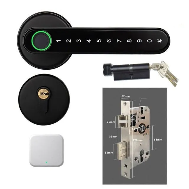 Fingerprint Smart Door Lock with Touchscreen, Keyless Entry for Home, Hotel, & Office