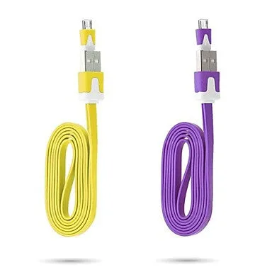 Flat Noodle Micro USB Charge Cable for Samsung Galaxy S4/S3/S2 and HTC/Sony/LG/Nokia(200cm Length)