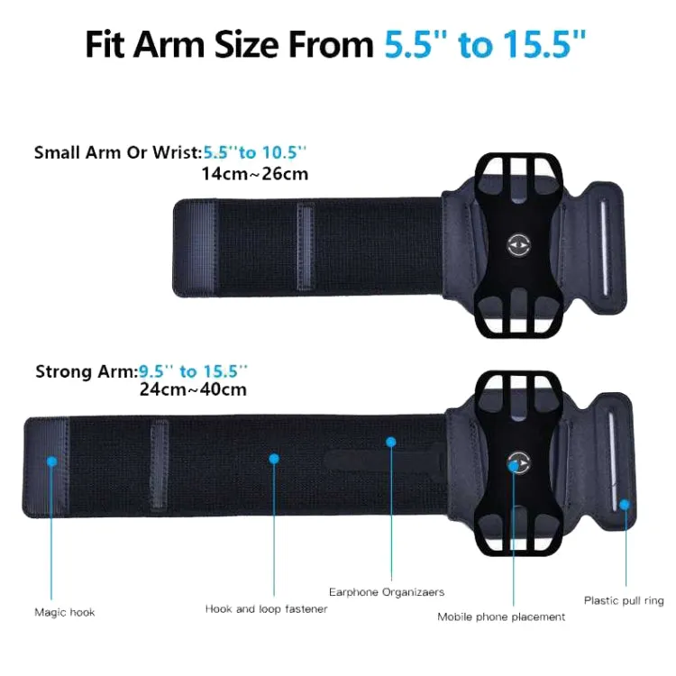 For 4.5-7 inch Phone Sports Removable Bag, Style: Wristband(Blue)