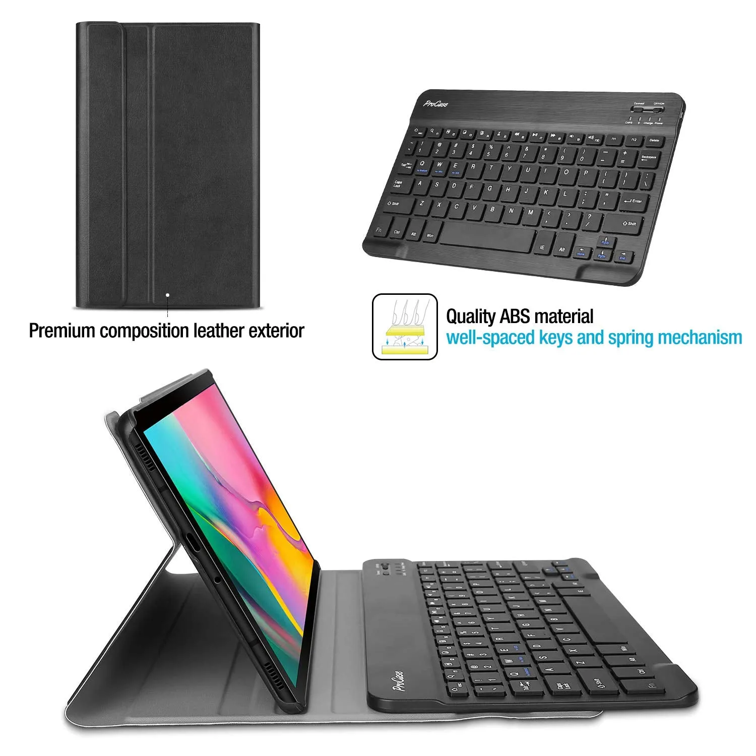 For Samsung Galaxy Tab A 10.1 T510 T515 T517 Smart Bluetooth Keyboard Case