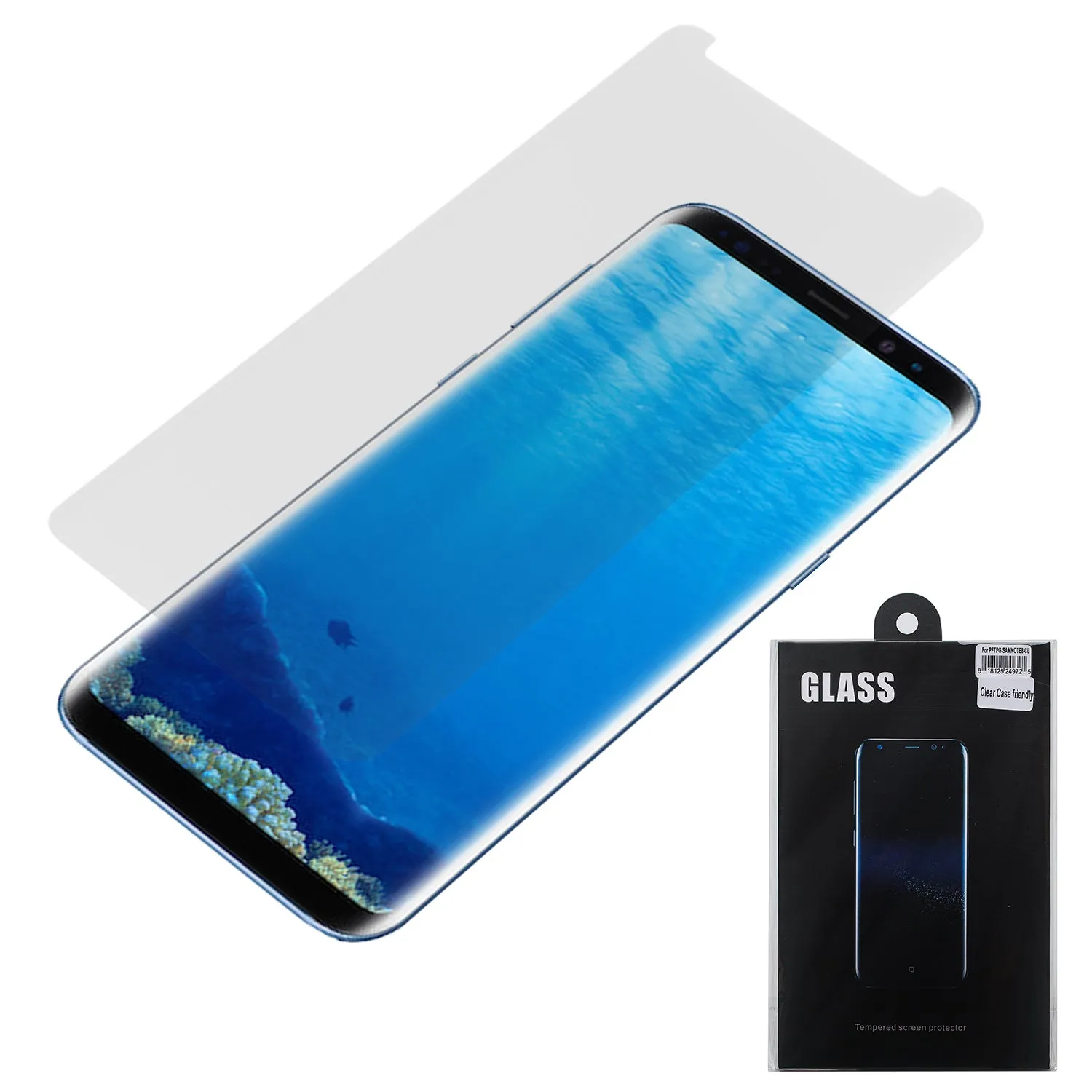 Galaxy Note 8 Temper Glass [Case Friendly Edition], Samsung Galaxy Note 8 Anti-Scratch Curve Full Screen Coverage Edge to Edge Tempered Glass - Ultra Slim 0.3mm Temper Glass Gel For Galaxy Note 8, (Privacy) - Clear