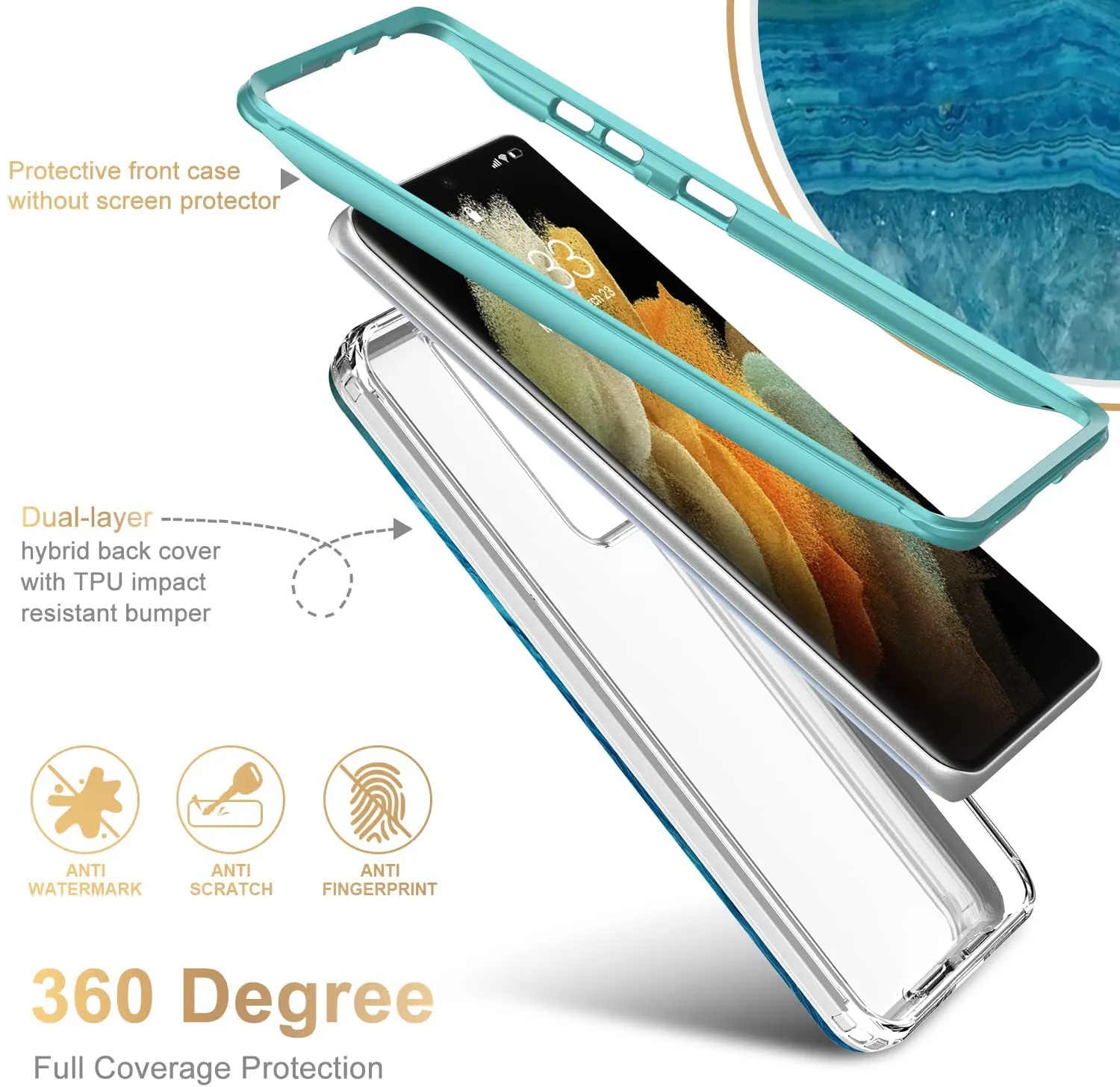 Galaxy S21 Ultra Case | S21 Ultra Heavy Duty Marble Case