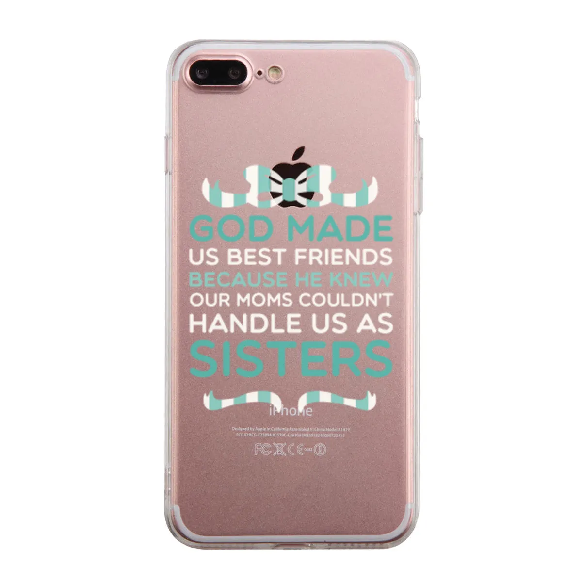 God Made Us Mint BFF Phone Case Cute Clear Phonecase