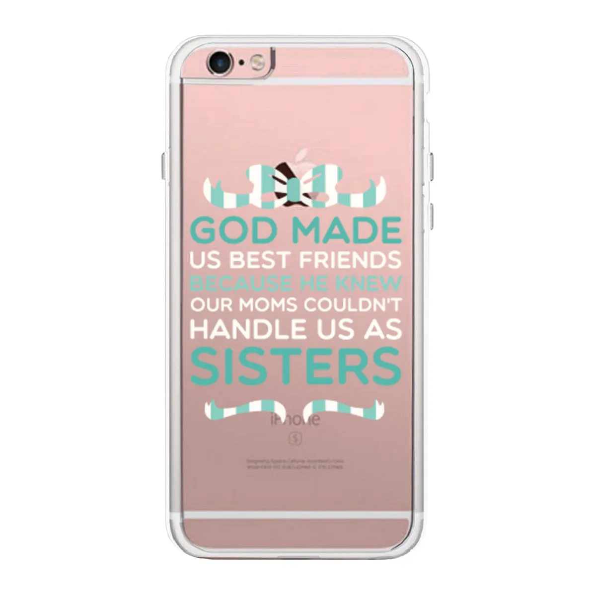 God Made Us Mint BFF Phone Case Cute Clear Phonecase