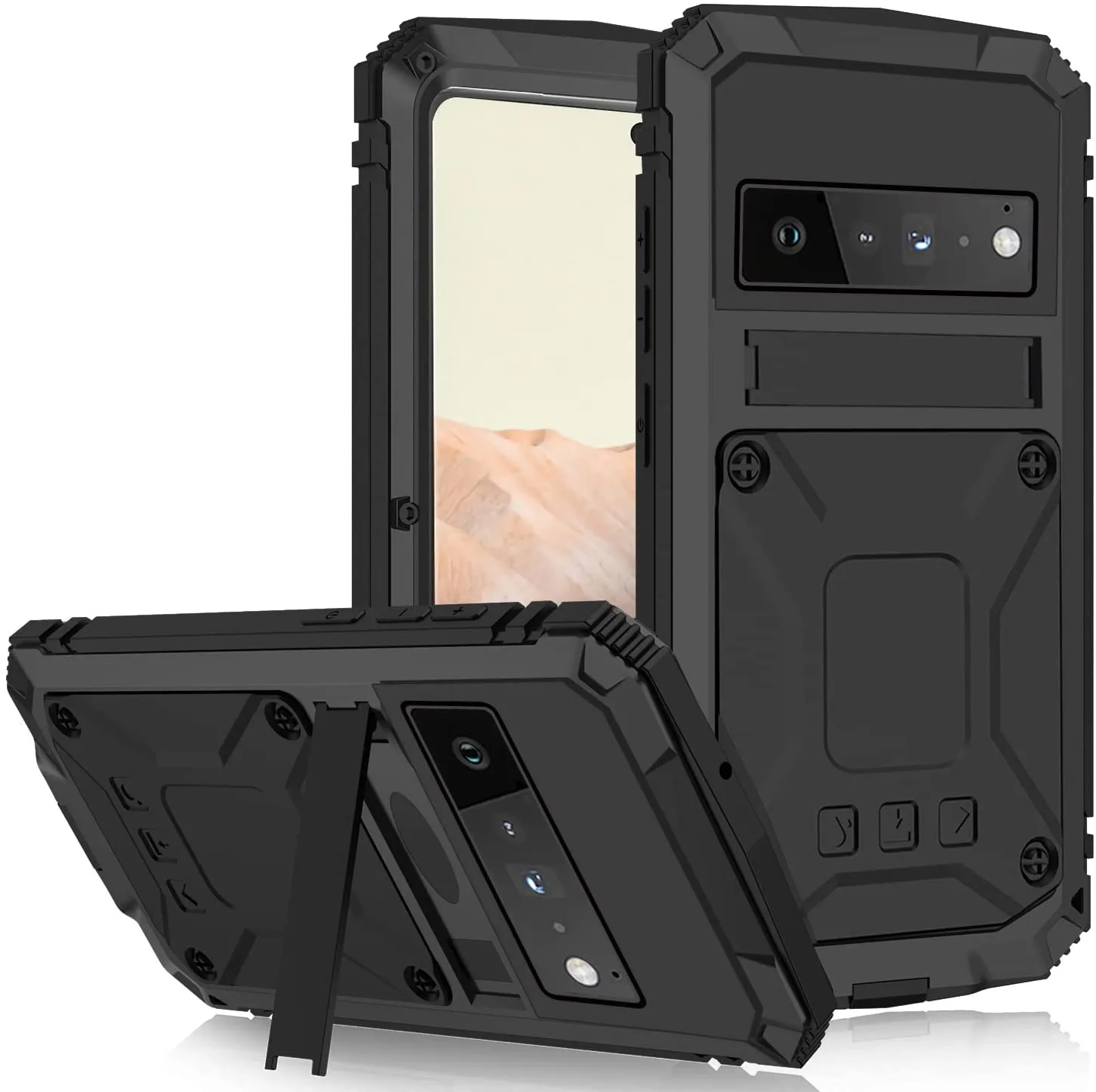 Google Pixel 6 Pro Metal Case | Aluminum Military Armor Full Body Heavy Duty Pixel 6 Pro Case