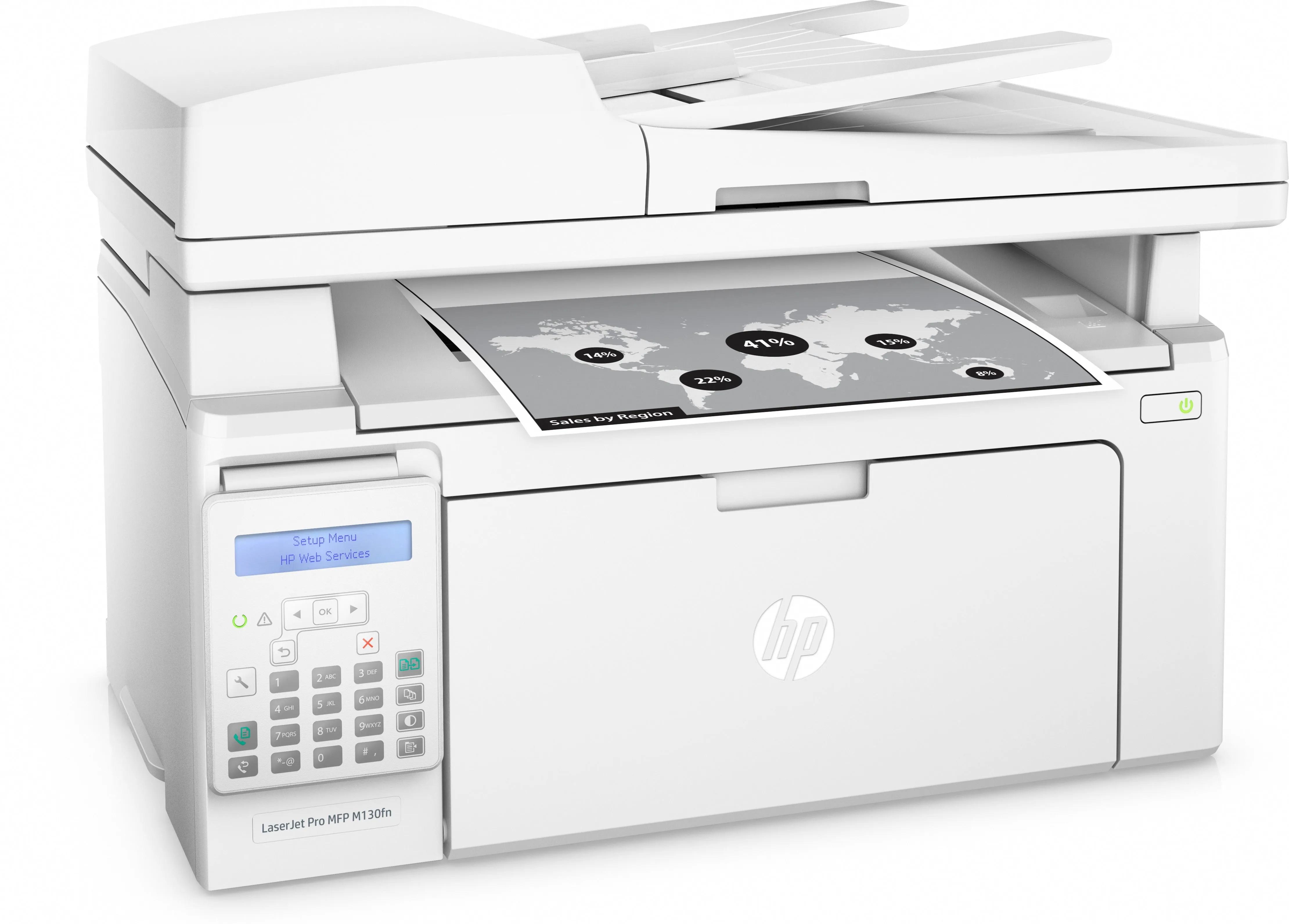 HP LaserJet Pro M130fn Printer, All-in-One Monochrome Laser Printer, 256MB Memory, 23 PPM, USB - G3Q59A#BGJ