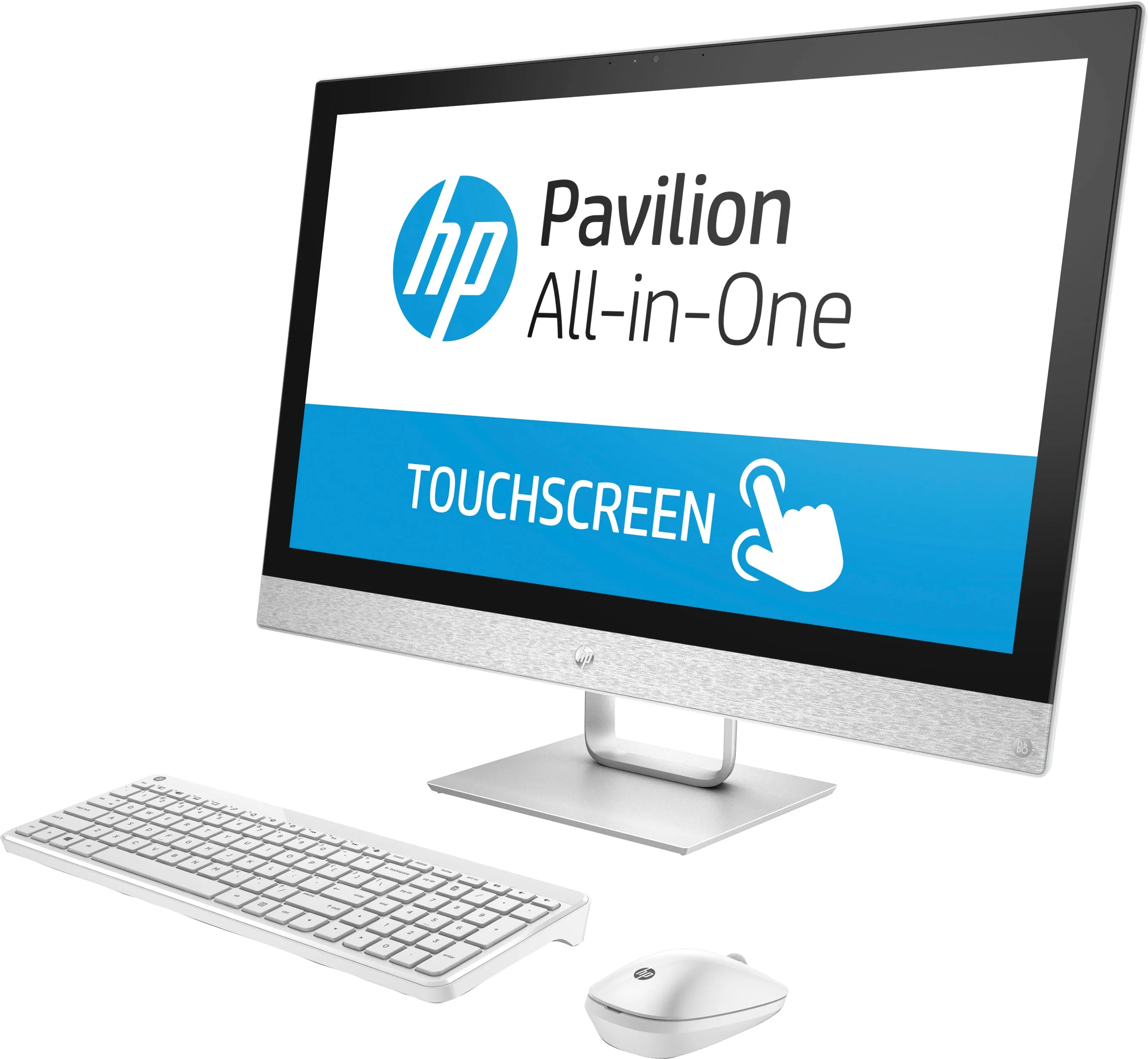 HP Pavilion 27-r055se All-in-One Touch Desktop PC 27" QHD Intel Core i7 16GB RAM 2TB SATA 256GB SSD Windows 10 Home White X6B89AA#ABA