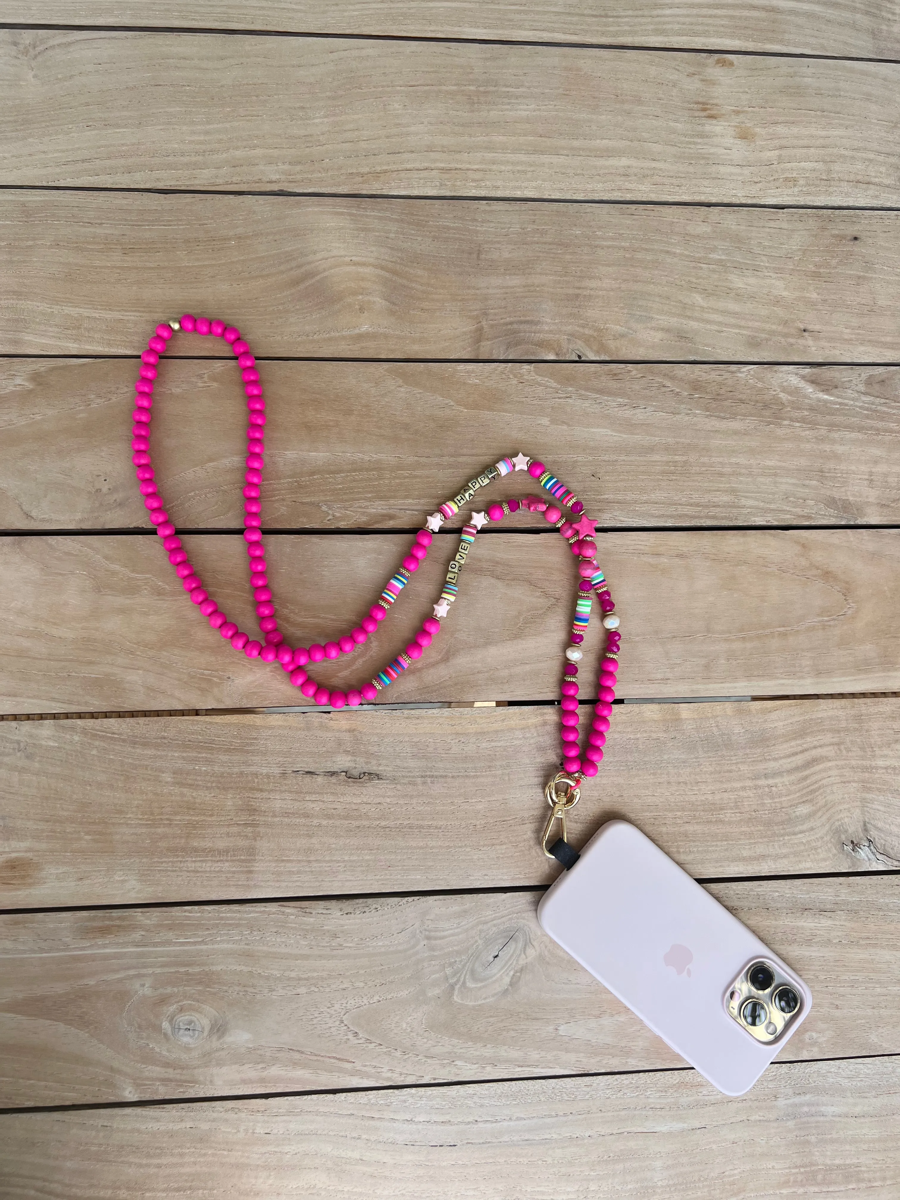 Ibiza’s Calling Phone Chain -Fuchsia