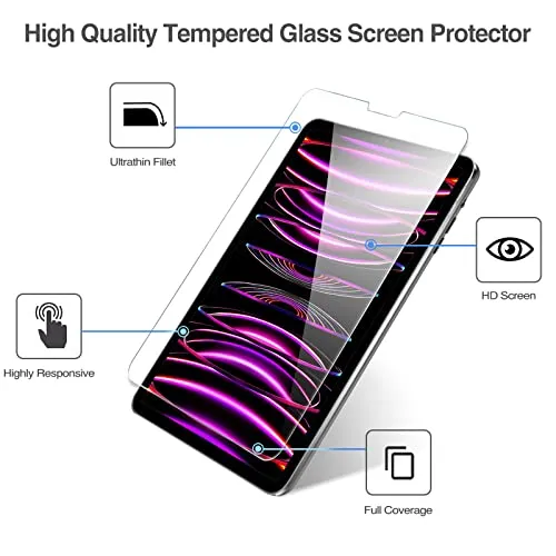 iPad Pro 12.9" 3rd Gen/ 4th Gen/ 5th Gen/ 6th Gen Tempered Glass Screen Protector | ProCase