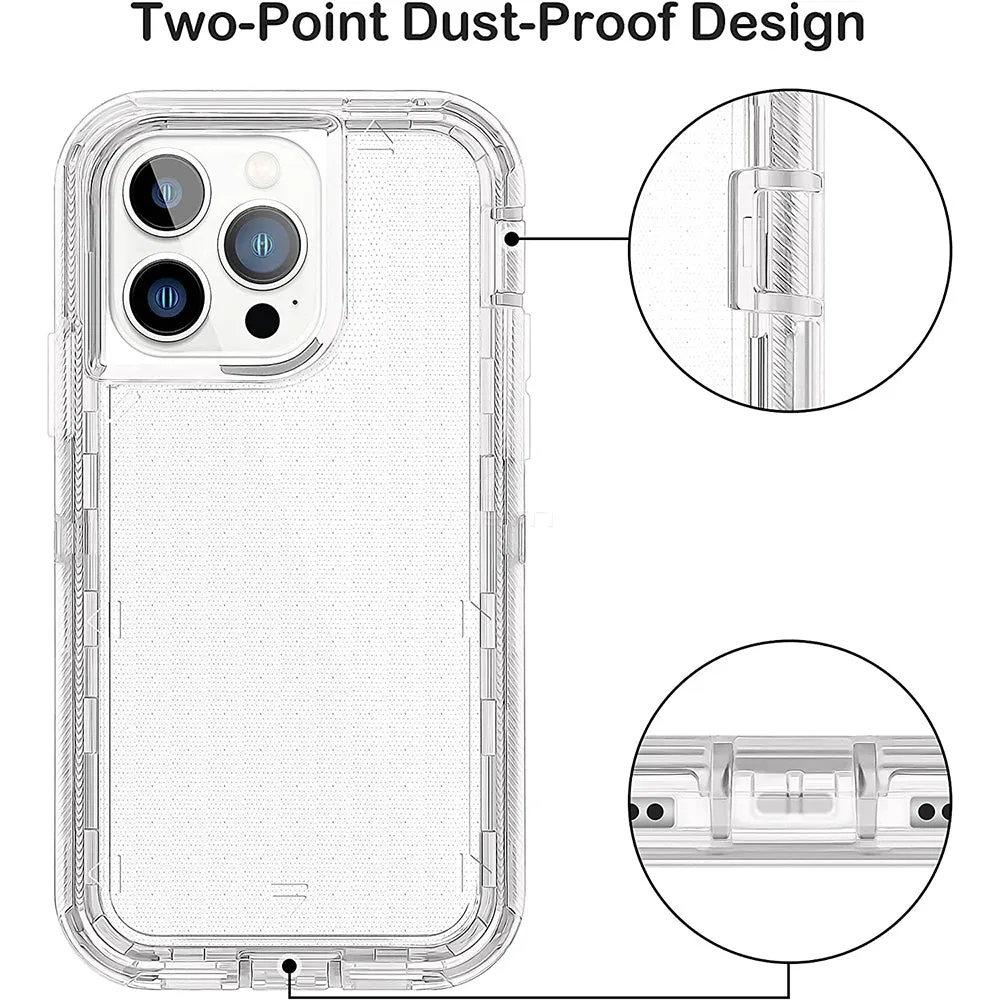 iPhone 14 Pro (6.1") Transparent Defender Case, Clear