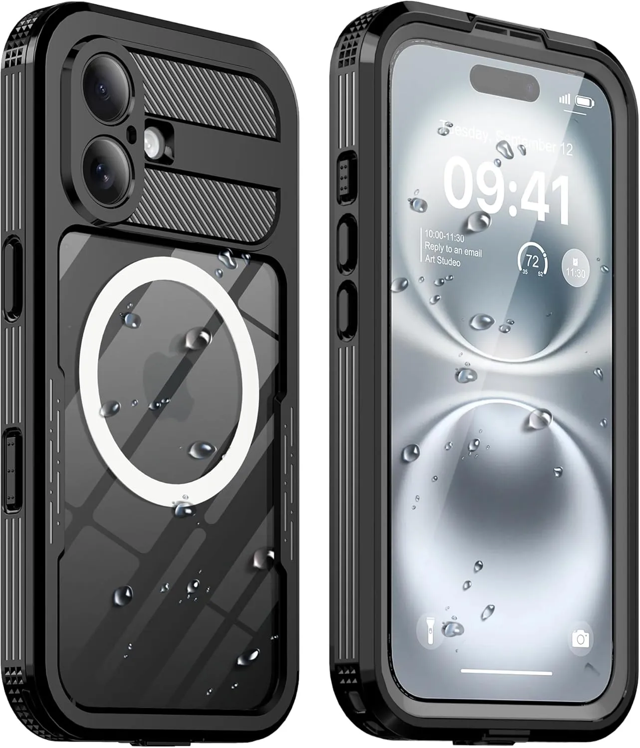 iPhone 16 Waterproof Case Full Body Underwater Protective Phone Case Cover