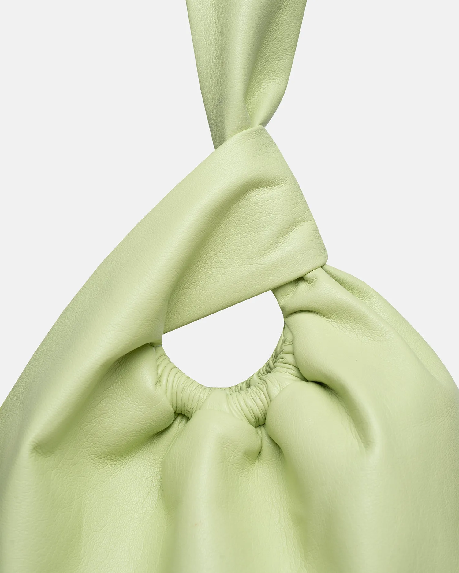 Jen Drawstring - Okobor™ Alt-Leather Clutch Bag - Shadow Lime