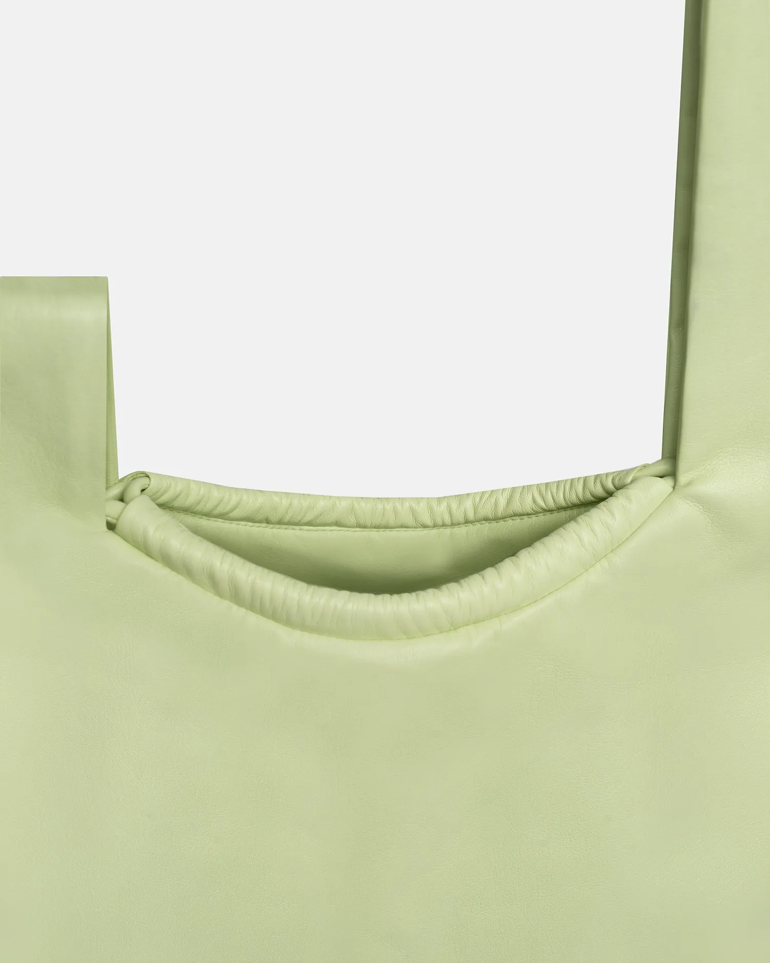 Jen Drawstring - Okobor™ Alt-Leather Clutch Bag - Shadow Lime