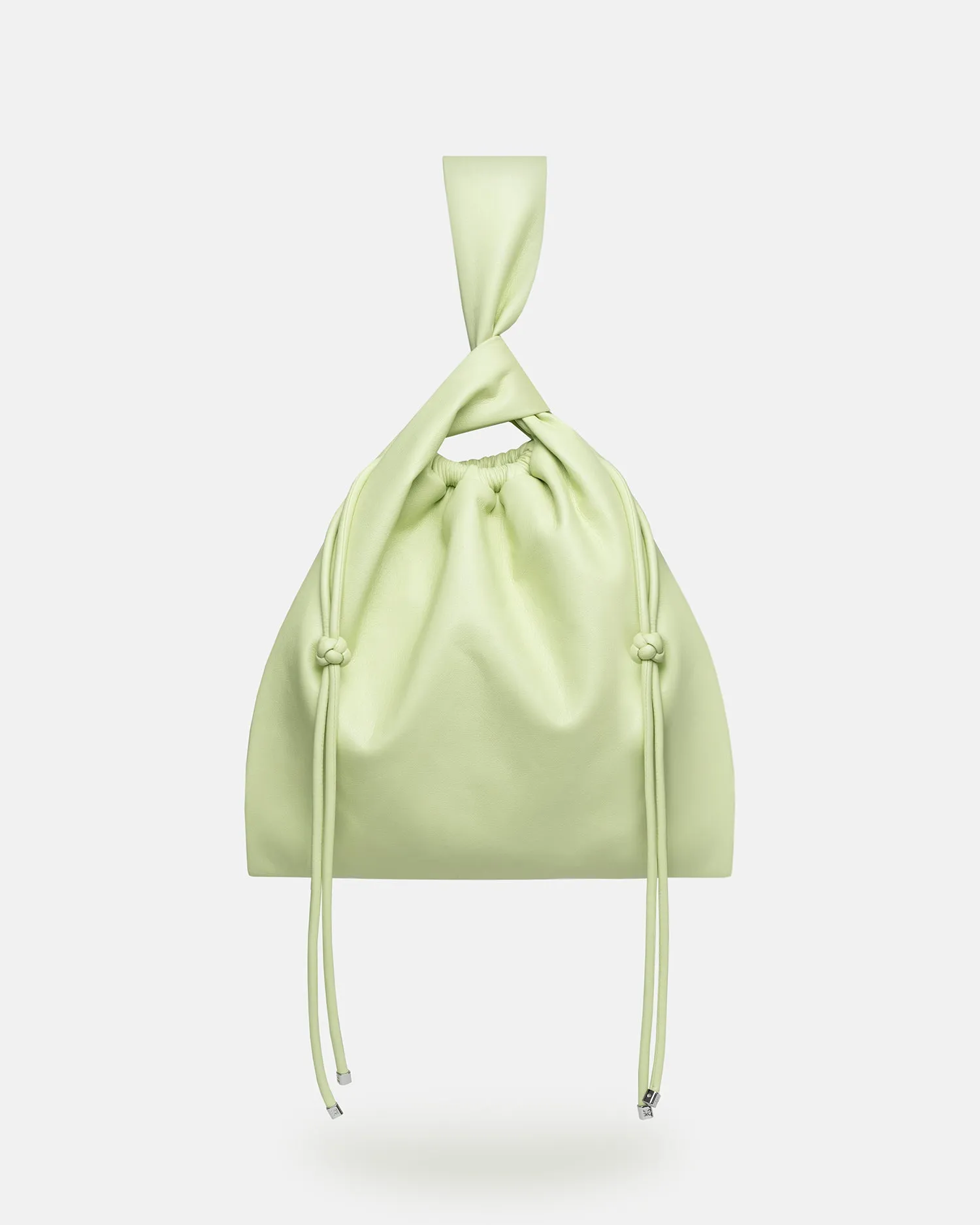 Jen Drawstring - Okobor™ Alt-Leather Clutch Bag - Shadow Lime