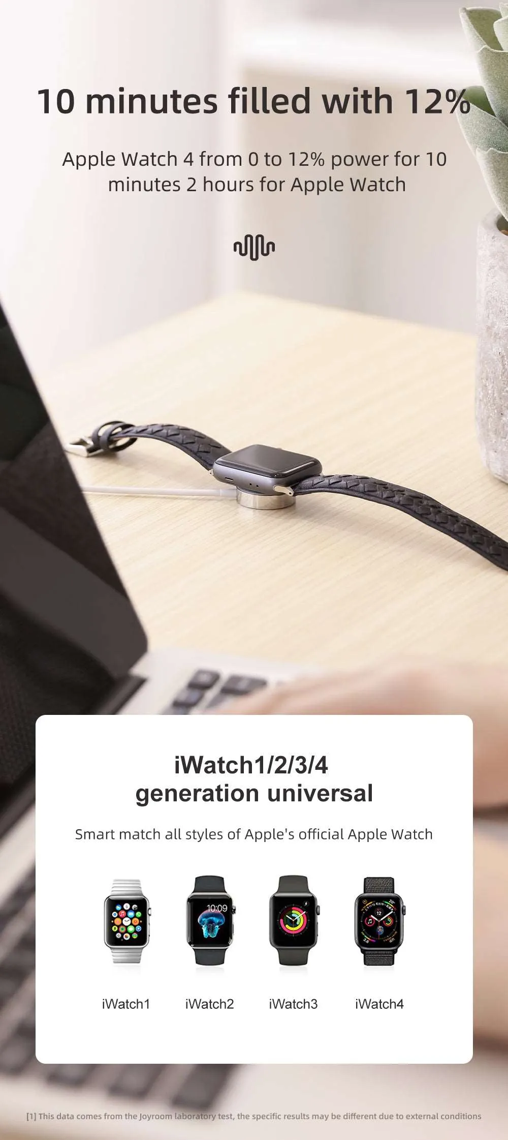 Joyroom S-IW001S | 2.5W Smart Watch Magnetic Charging Cable | USB Input