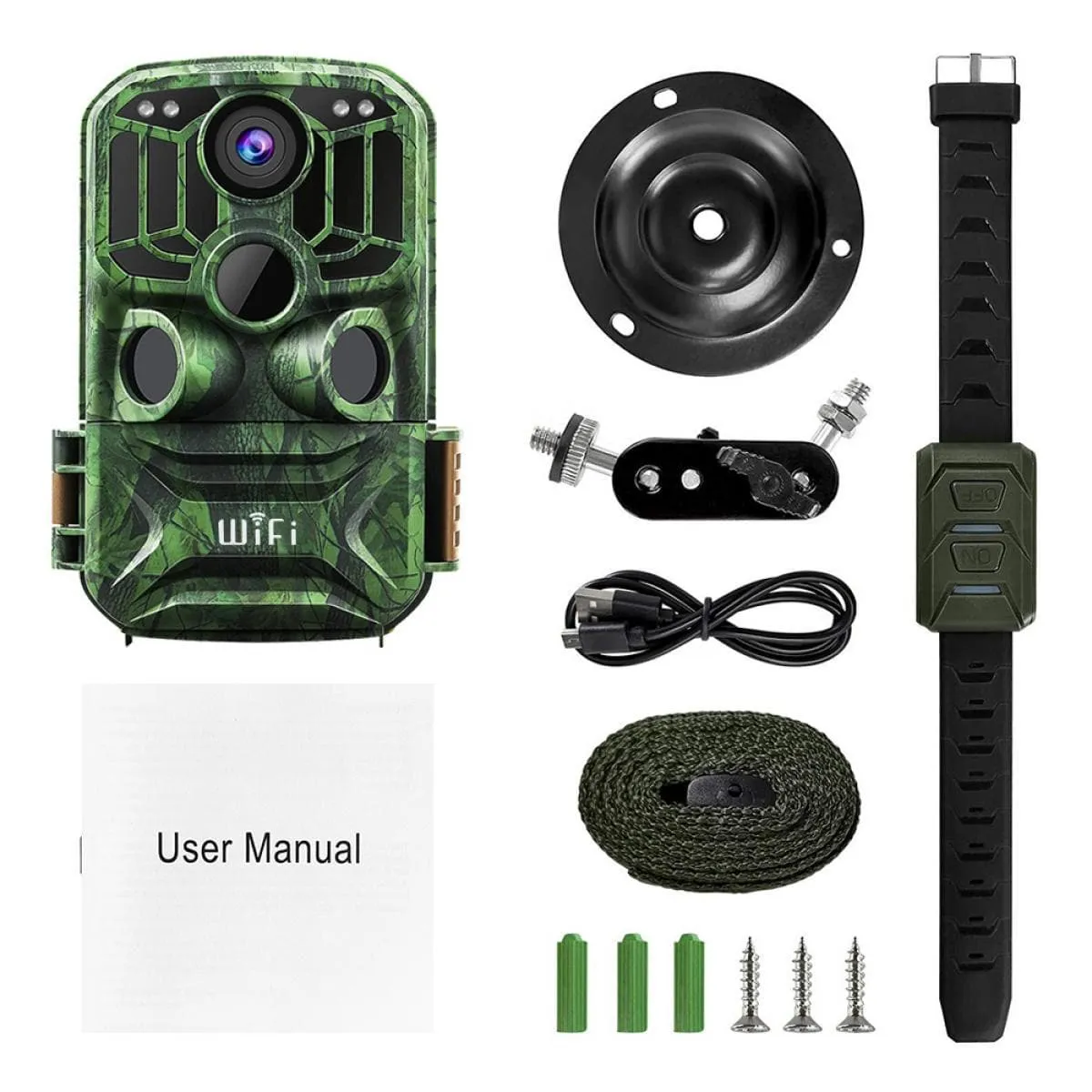 K&F Concept K&F KF-401F WiFi Trail Camera 5 Million Sensor 24MP 1296P HD Outdoor Wildlife Monitoring Waterproof Night Infrared Vision Hunting Camera