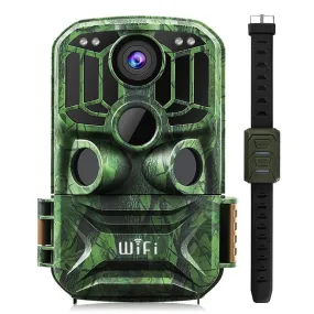 K&F Concept K&F KF-401F WiFi Trail Camera 5 Million Sensor 24MP 1296P HD Outdoor Wildlife Monitoring Waterproof Night Infrared Vision Hunting Camera