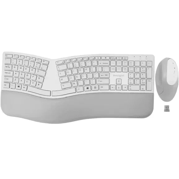 Kensington Wireless Ergonomic Keyboard and Mouse Combo Grey