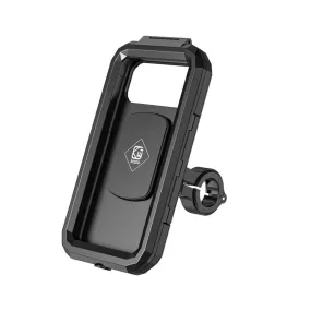 Kewig Bicycle Motorcycle Waterproof Box Mobile Phone Bracket Riding Touch Mobile Phone Fixed Seat(M18L-B1 Large Handlebar Installation)