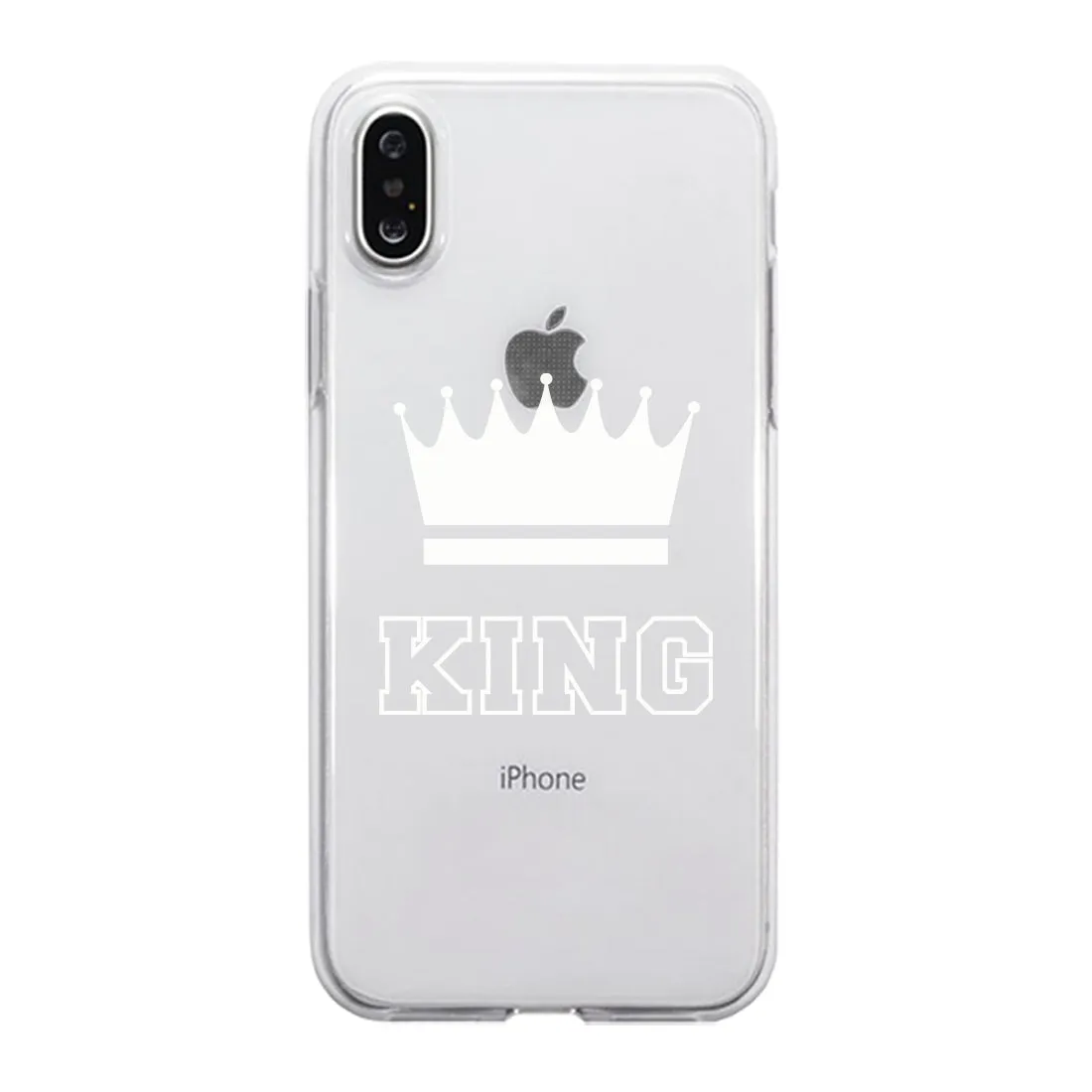 King Queen Crowns Couple Matching Phone Cases Modern Chic Cool Gift