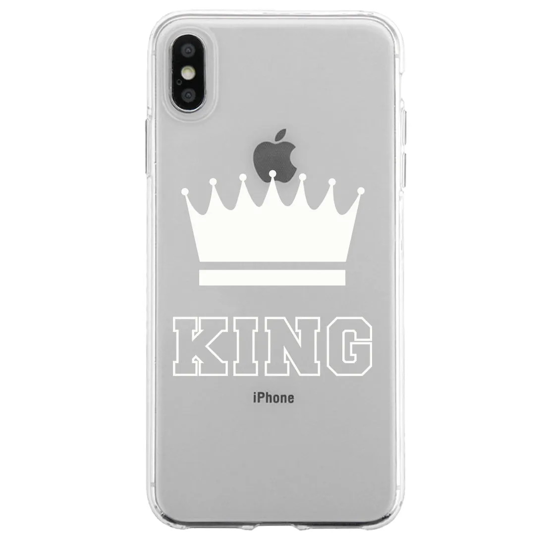 King Queen Crowns Couple Matching Phone Cases Modern Chic Cool Gift