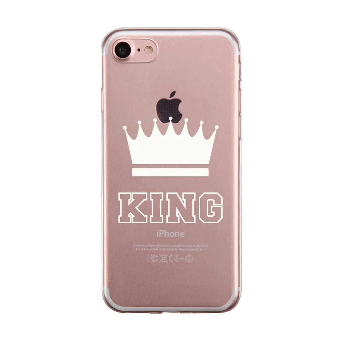 King Queen Crowns Couple Matching Phone Cases Modern Chic Cool Gift