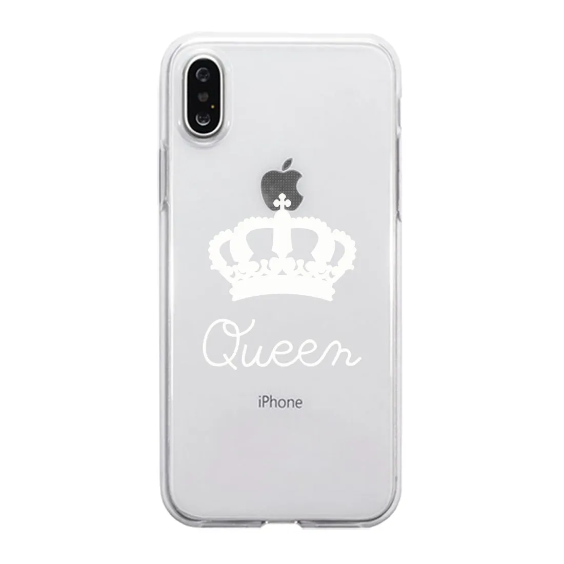 King Queen Crowns Couple Matching Phone Cases Modern Chic Cool Gift