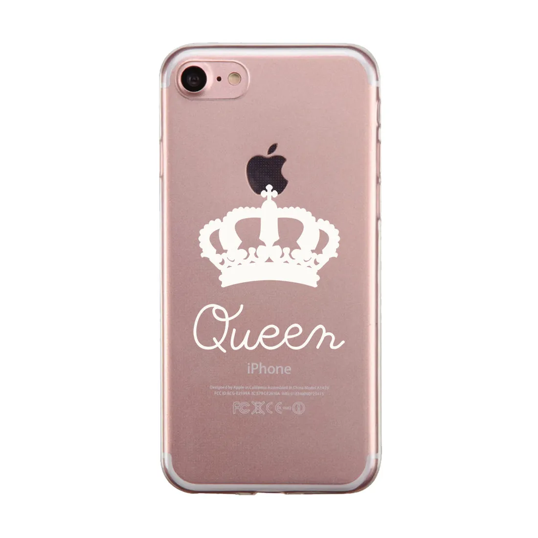 King Queen Crowns Couple Matching Phone Cases Modern Chic Cool Gift