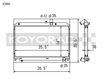 Koyo Radiator - 04-08 Mazda RX-8 1.3L (MT) - V2695