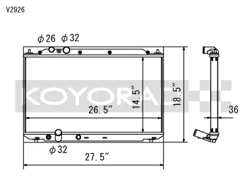 Koyo Radiator - 06-11 Honda Civic Si 2.0L Coupe/Sedan (MT) - V2926