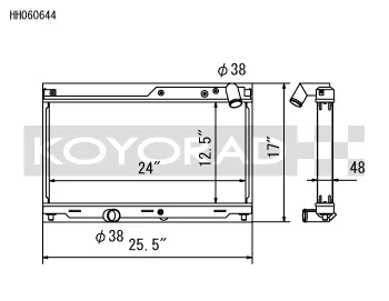 Koyo Radiator - 93-95 Mazda RX-7 1.3L Turbo - HH060644