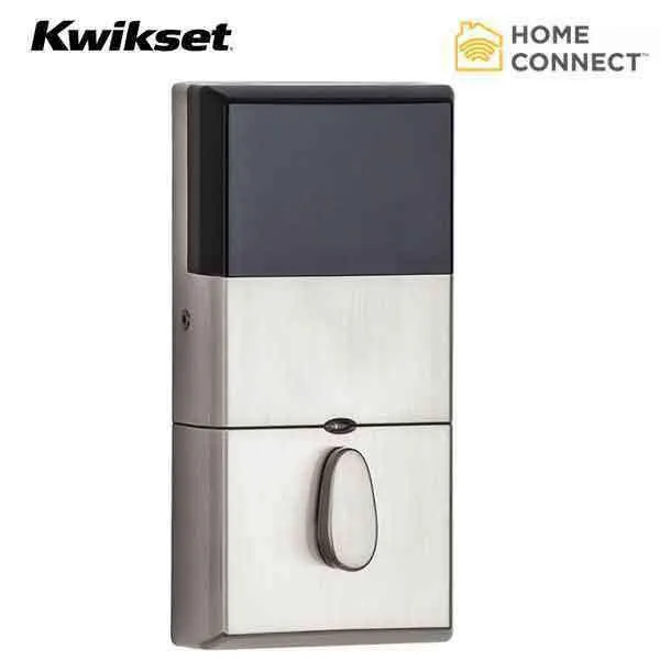 Kwikset - Smart Code 910CNT - Electronic Contemporary Deadbolt w/ Home Connect & Z-Wave - US15P - Satin Nickel