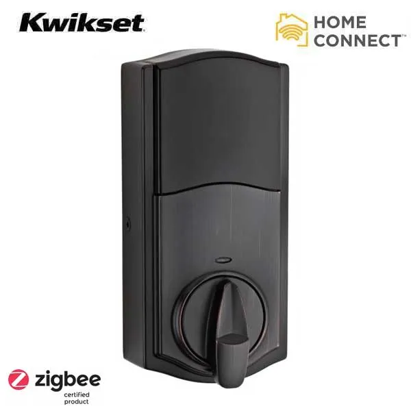 Kwikset - Smart Code  914TRL - Electronic Traditional Deadbolt  - US11P - Venetian Bronze - Home Connect - Zigbee -  SmartKey Technology