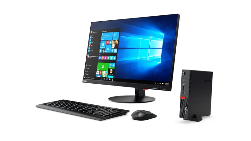 Lenovo ThinkCentre M710q Tiny Desktop PC, Intel Core i5-7500T, 2.70GHz, 4GB RAM, 500GB HDD, 16GB Optane, Windows 10 Pro-64Bit, Black- 10MR006XUS