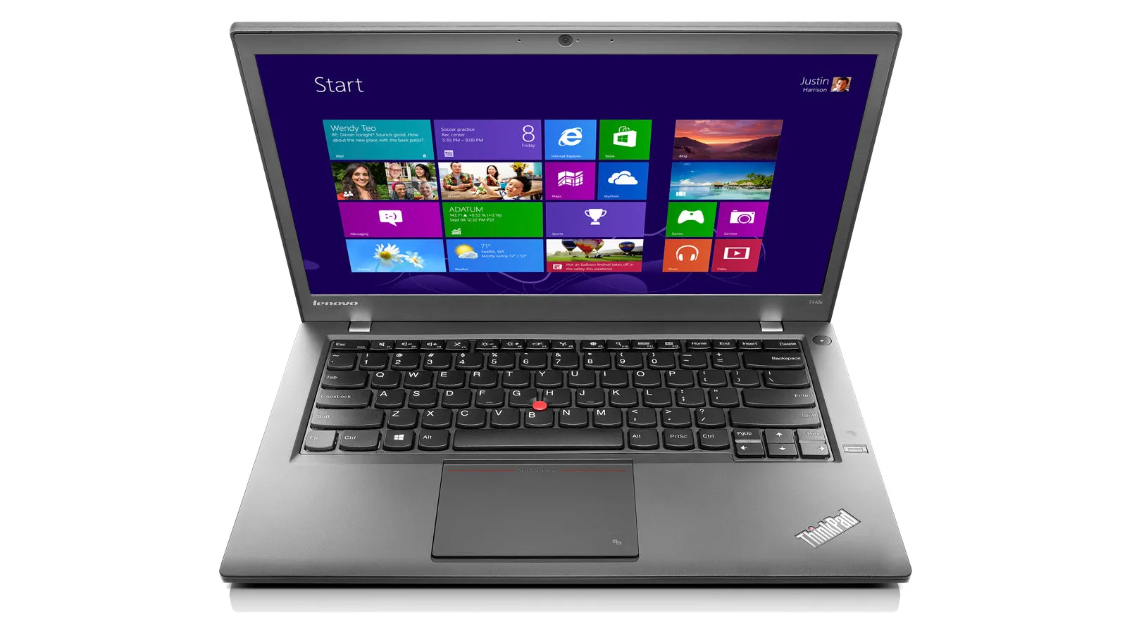 Lenovo ThinkPad T440 Ultrabook 14.1" - Intel Core i5-4300U (4th Generation) CPU / 1600x900 HD  / 8GB RAM DDR3L / 128GB SSD /  Webcam / Windows 10 Pro / 90 Days Warranty | Grade A (Certified Refurbished)