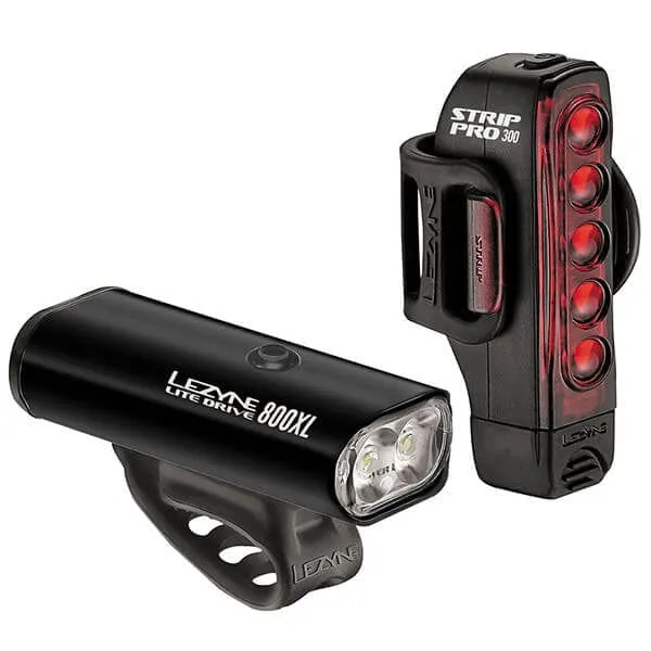 Lezyne Lite Drive 800XL / Strip Pro Light Set