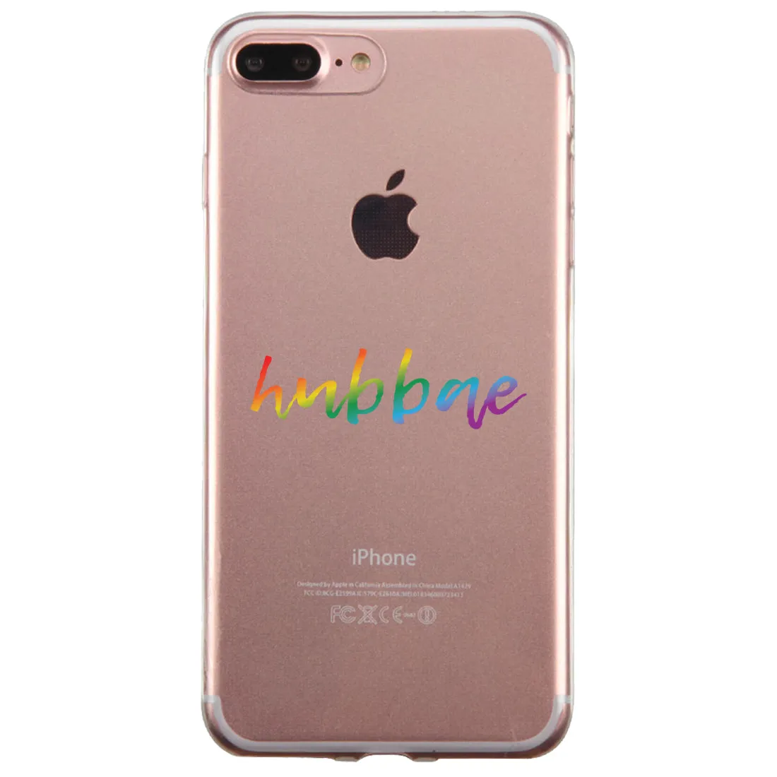 LGBT Hubbae Hubbae Rainbow Clear Matching Phone Cases