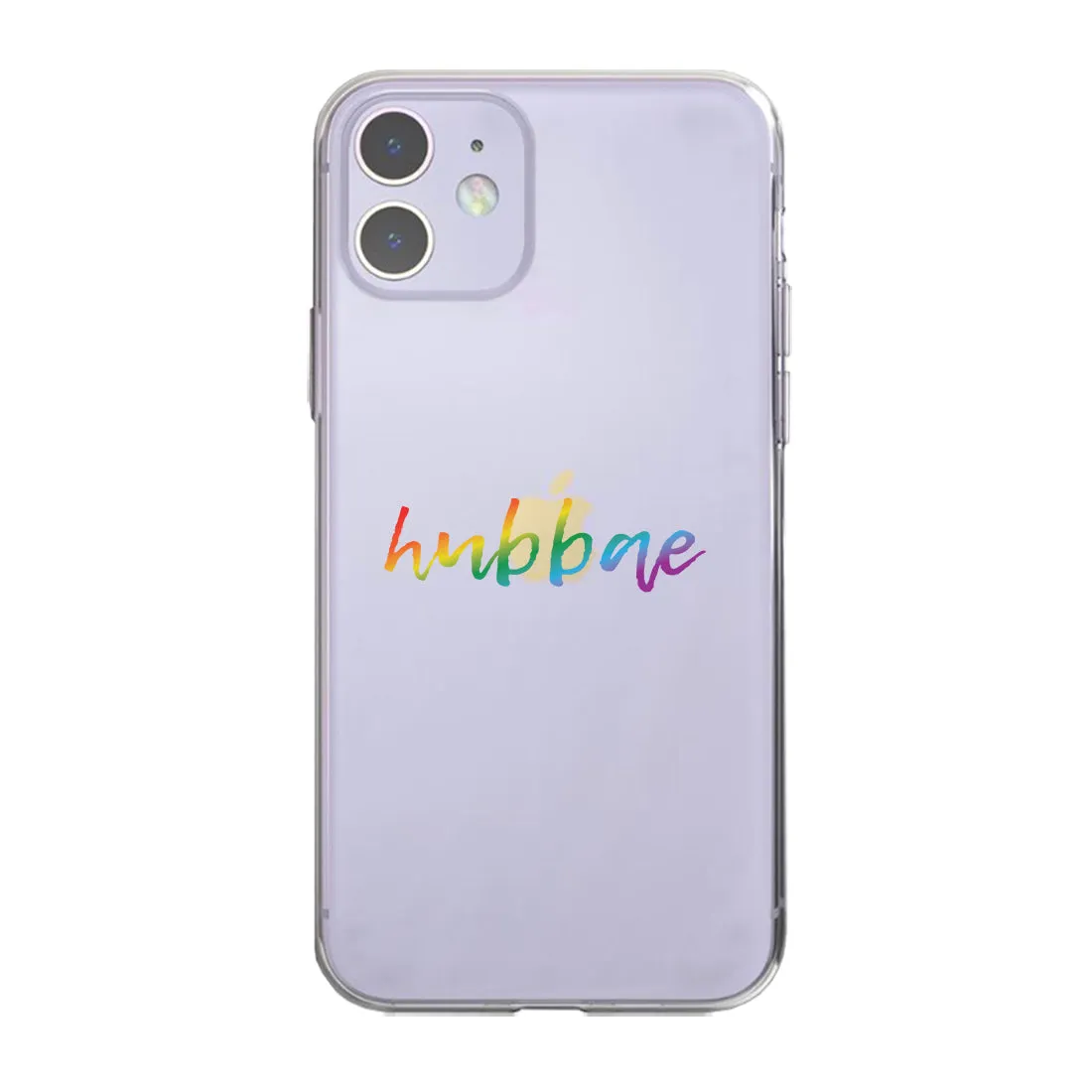 LGBT Hubbae Hubbae Rainbow Clear Matching Phone Cases