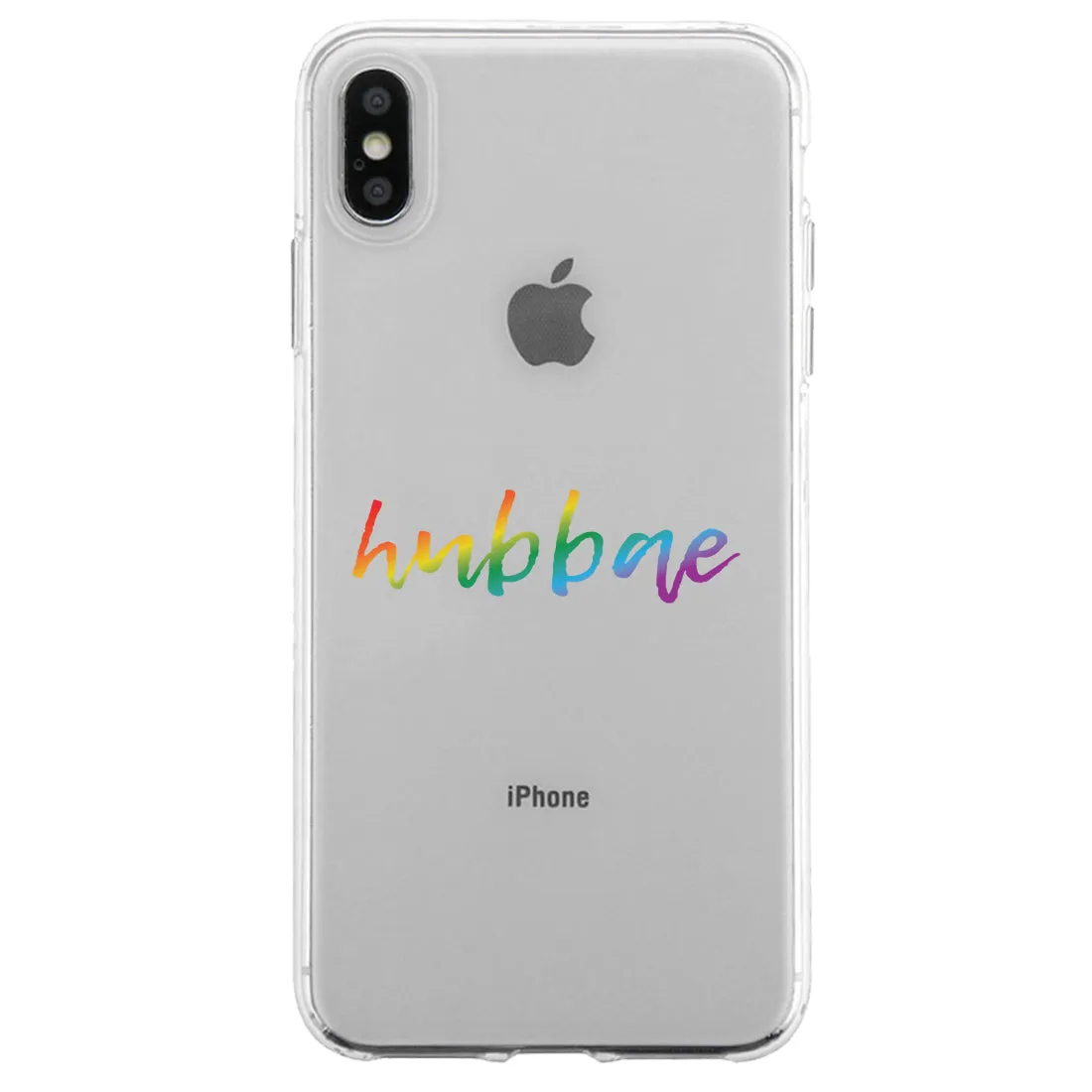 LGBT Hubbae Hubbae Rainbow Clear Matching Phone Cases